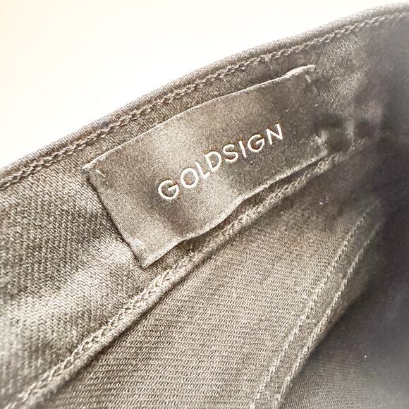 Goldsign Black Wide Leg Denim Jeans Zip Fly Style W3365-1078 Size 26 Mint - Picture 9 of 10